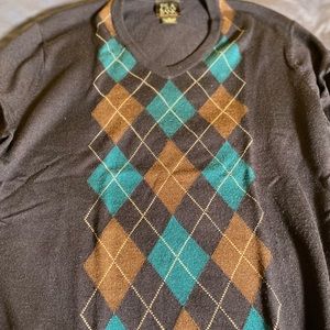 Jos A Bank Merino wool argyle V neck Sweater